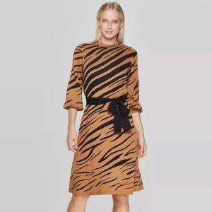 Who What Wear Tiger Sweater Dress